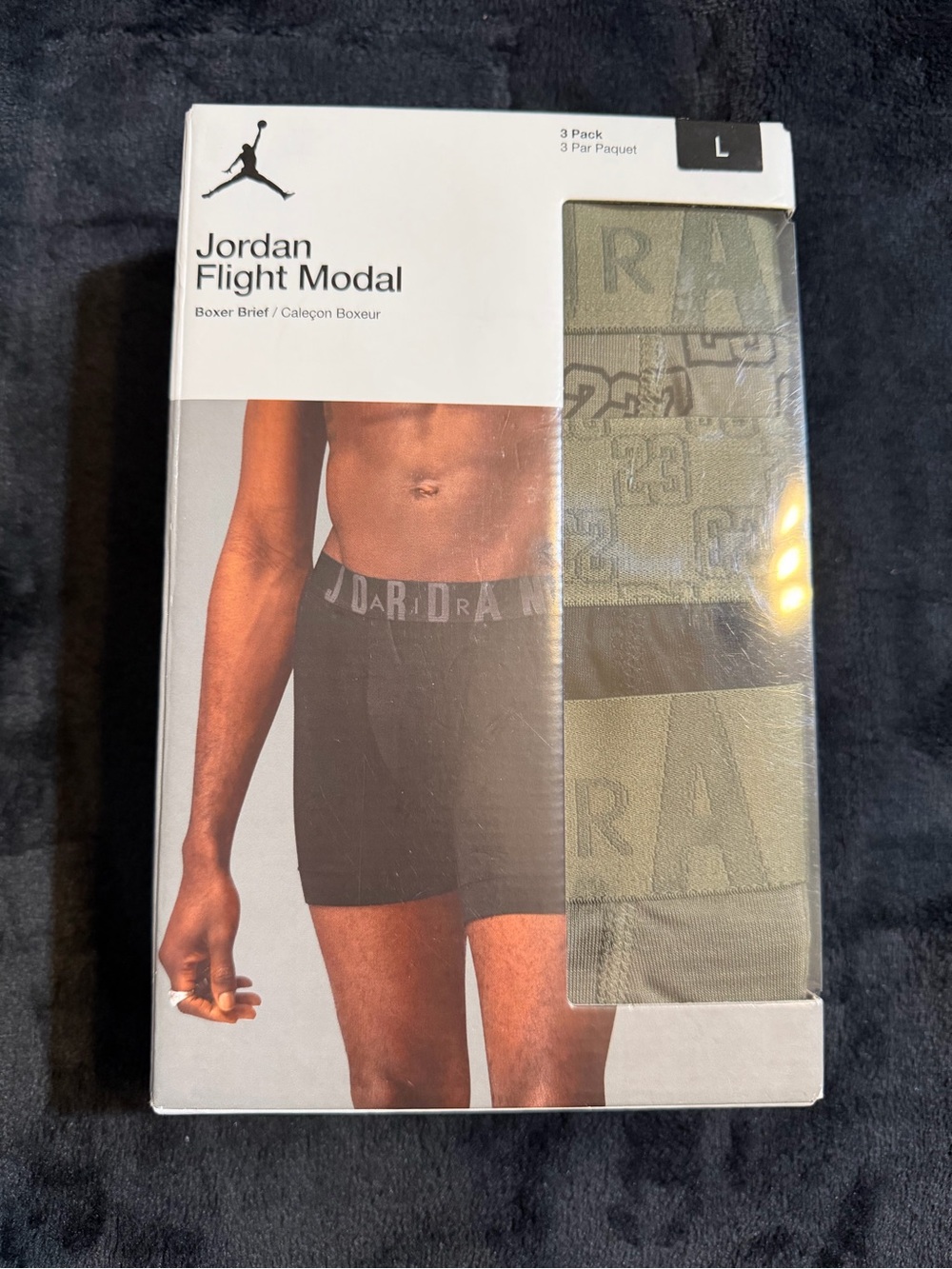 Jordan Flight Modal Men's Boxer Briefs - Olive/Khaki - 3 Pack Size L/G🏀